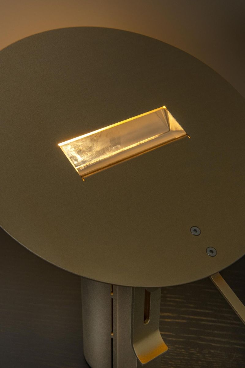 Lucide FITS - Stolová lampa - LED - 1x8W 3000K - Matt Gold / Mosadz